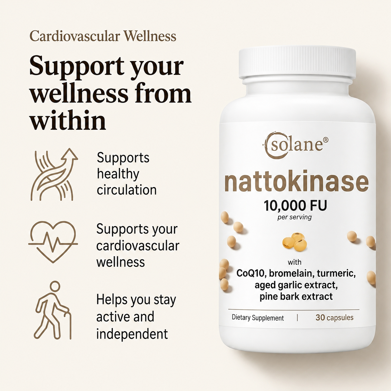 Nattokinase Circulation & Heart Health Support