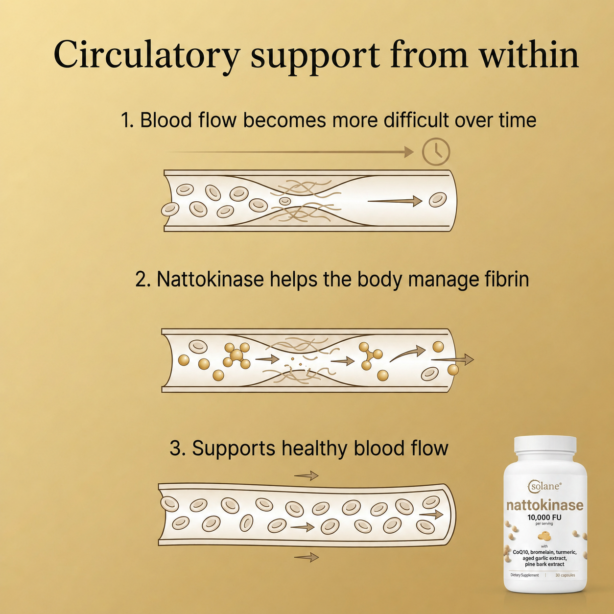 Nattokinase Circulation & Heart Health Support